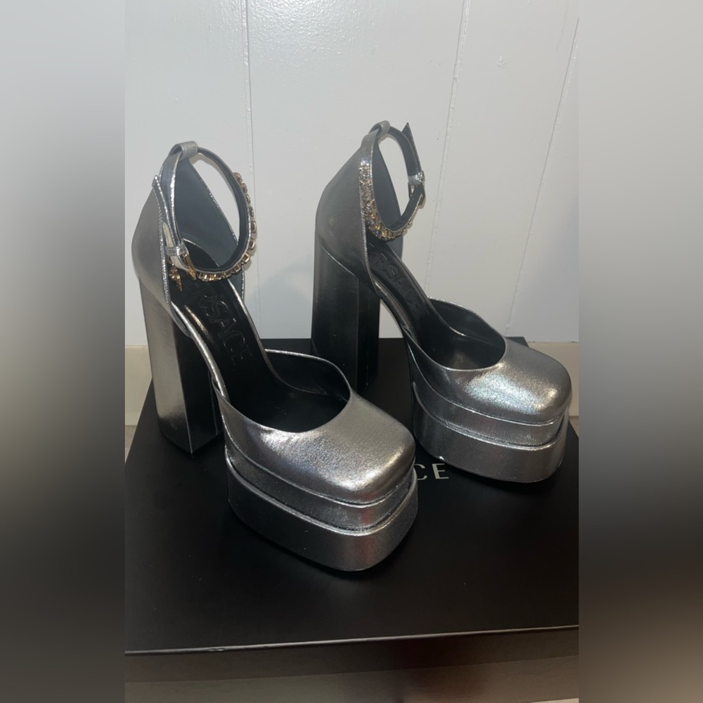 Versace Silver Platforms - image 1